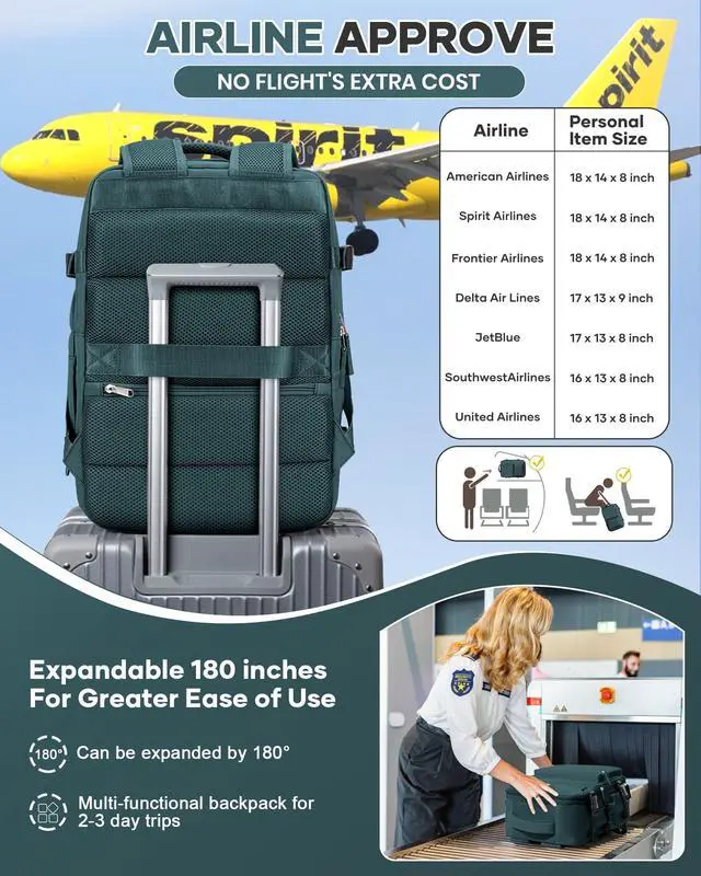 Alt view image 5 of 5 - Vacuum Travel Backpack with Pump for Women, Personal Item Carry on Backpacks Flight Approved 18x14x8 inches for Men,Laptop Waterproof Work Compression bags Casual Daypack. (Blue)