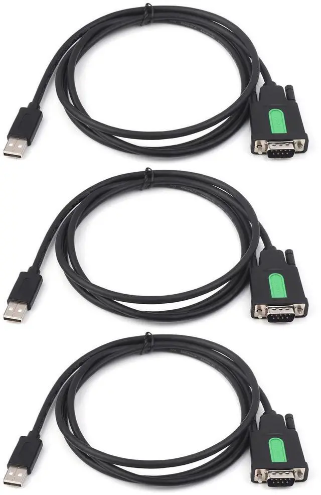 Main image of waveshare 3PCS Industrial USB to RS232 Adapter with Original FT232RL FTDI Chip, Compatible with OS Including Mac OS,Linux,Windows 11/10/8.1/8/7/XP,Length 1.5m, USB-TO-RS232-Male-Cable