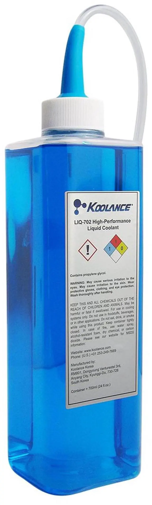 Main image of Koolance LIQ-702BU-B 702 Liquid Coolant, High-Performance, UV Blue, 700ml (24 fl oz)