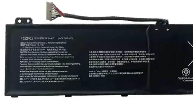 Alt view image 2 of 4 - FCZFCZ AP21A7T Battery 90Wh Replacement for Acer Nitro 5 AN517-55 / Predator Helios 18 PH18-71 / Predator Helios 300 PH315-5 / Predator Helios 300 PH317-55-95XR series AP21A8T AP21A5T KT0040G014 15.4V
