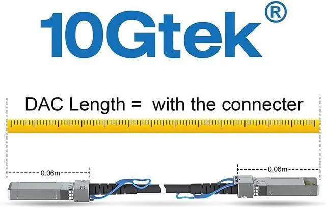 Alt view image 4 of 5 - 10Gtek 10G SFP+ DAC Twinax Cable, SFP+ to SFP+ Direct Attach Copper Passive for Cisco SFP-H10GB-CU9M, Ubiquiti UniFi, Meraki, Mikrotik, Fortinet, Netgear, D-Link, TP-Link and More, 9-Meter(29.5ft)