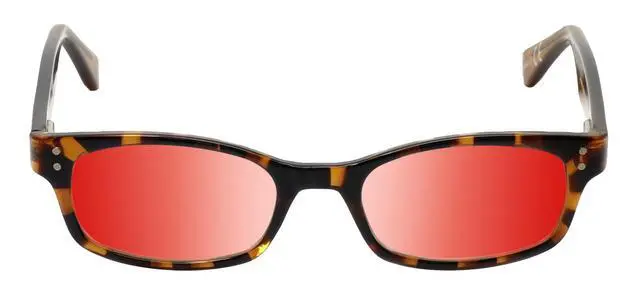 Alt view image 5 of 5 - Medspex Corinne McCormack Channing Color Therapy Reading Glasses +1.00 Tortoise Havana Brown Gold Amber/Amber Brown Womens Fluorescent Light Sensitivity Chromotherapy Chakra Healing