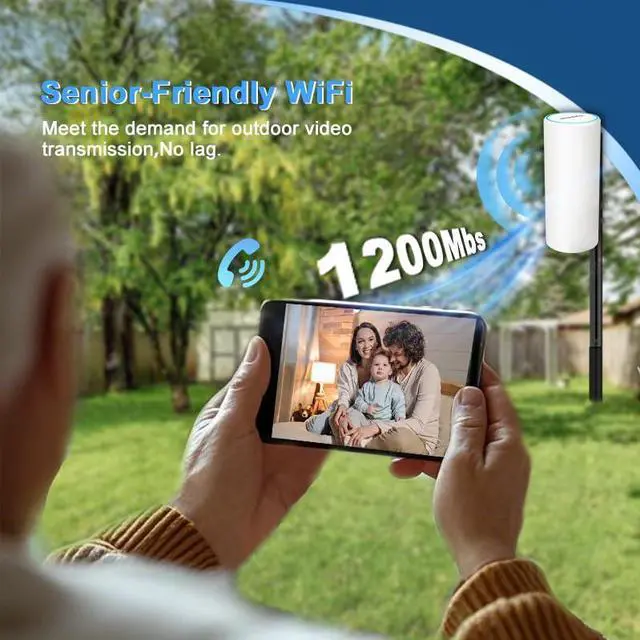 Alt view image 2 of 5 - TODAAIR AC1200 WiFi Extender, 2025 Best WiFi Extender, 1.2Gbps home signal booster, Dual Band 5GHz/2.4GHz, Up to 255 Sq.ft and 68 Devices, EasyMesh Compatible, One Ethernet Port,TUYA APP Smart Control