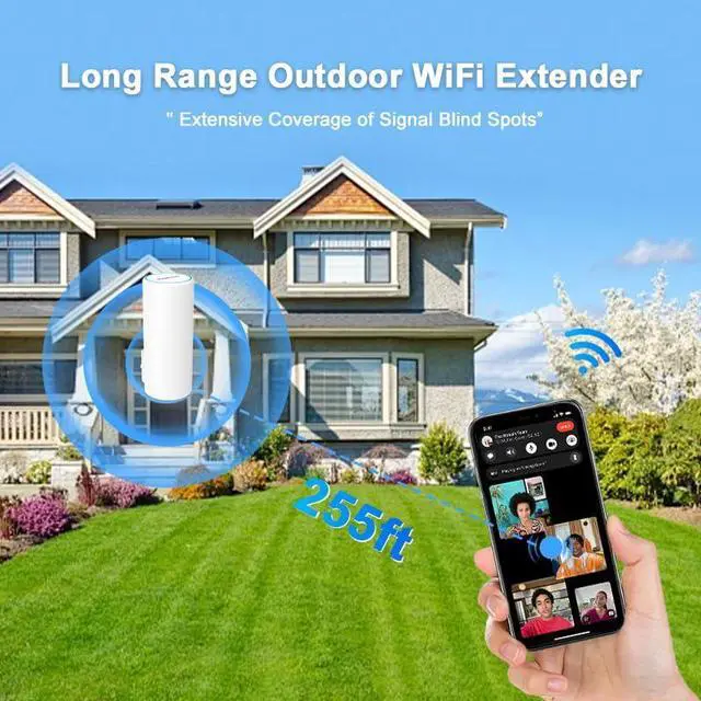 Alt view image 3 of 5 - TODAAIR AC1200 WiFi Extender, 2025 Best WiFi Extender, 1.2Gbps home signal booster, Dual Band 5GHz/2.4GHz, Up to 255 Sq.ft and 68 Devices, EasyMesh Compatible, One Ethernet Port,TUYA APP Smart Control