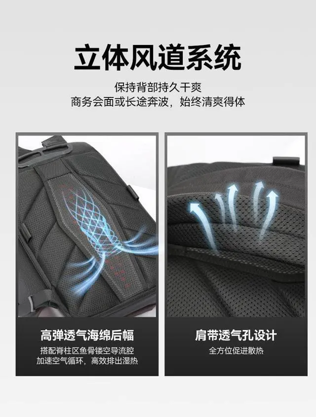 Alt view image 5 of 5 - BOPai Business Backpack Men