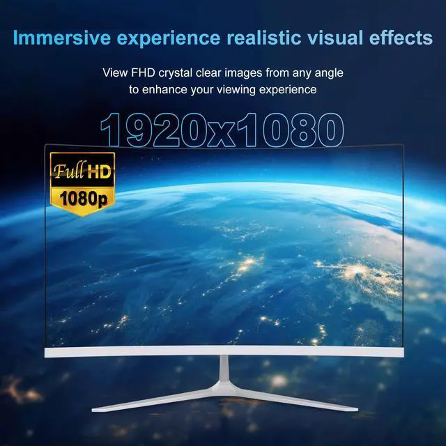 Alt view image 3 of 5 - MECHAZER All-in-One Desktop Computer 23.8 Inch Curved Display Core i7 7700HQ(up to 3.8Ghz) 16GB RAM 512GB SSD Dual-Band WiFi Bluetooth 5.0 Complete with Wired Keyboard & Mouse