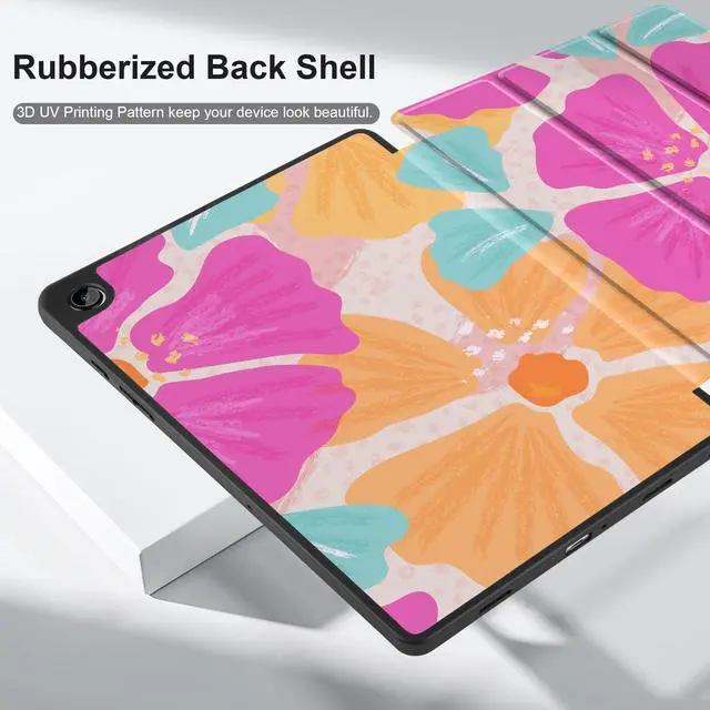 Alt view image 5 of 5 - MEEgoodo Case for Samsung Galaxy Tab A9 Plus 11 inch Cover 2024 2023 with S Pen Holder, A9+ Smart Tablet Cases with Leather Trifold Stand+Soft TPU Back Shell+Smart Auto Wake/Sleep, Hand-Drawn Blossom