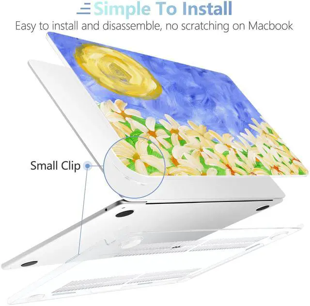 Alt view image 5 of 5 - MEEgoodo Case for MacBook Air 15 inch M4/M3/M2 2025 2024 2023, Case Fit Model (A3241/A3114/A2941) for MacBook Air 15-inch, Laptop with Keyboard & Camera Cover & OTG Adapter, Summer Flowers