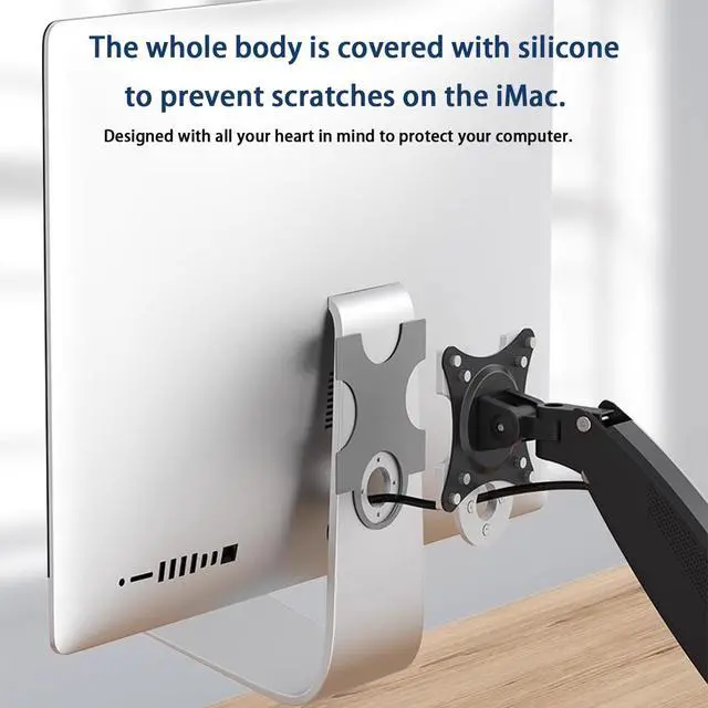 Alt view image 4 of 5 - HEHELISAIL Vesa Adapter Plate Bracket Kit for Pre-2021 Version of The iMac Series Monitors Vesa Up to 100x100 Aluminum Alloy