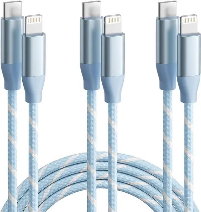 Main image of 3 Pack 6FT USB C to Lightning Cable iPhone Fast Charger Fast Charging Type c to Lightning Cable for iPhone 14 13 12 11 Pro Max Xr Xs 8 and More