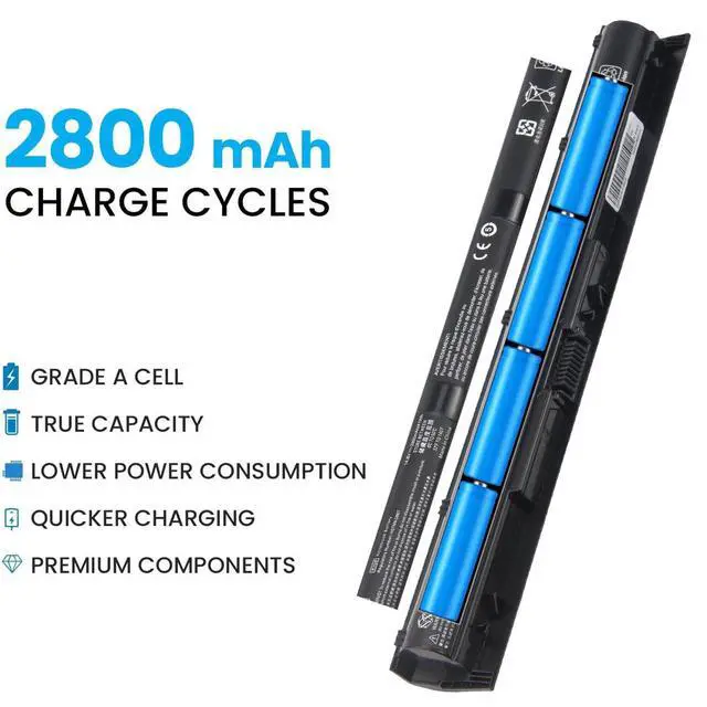 Alt view image 2 of 5 - HSX KI04 Notebook Battery for HP 800049-001 800010-421 Series KI04 TPN-Q158 TPN-159 TPN-Q160 5368 5378 Pavilion 15-AB 15-an 17-G 15t-ab100 17t-g100 17t-s100[4 Cells/14.8V/2800mAh/41Wh]