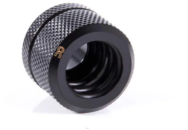 Alt view image 2 of 4 - Alphacool Eiszapfen 14mm HardTube Compression Fitting G1/4 - Knurled - Deep Black - Sixpack (17552)