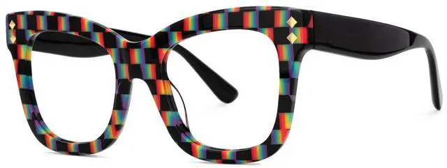 Main image of VOOGLAM Square Blue Light Glasses for Women Anti Eyestrain Dry Eyes Computer Phone TV Eyewear Multicolor Faustyna GJGA282042-04