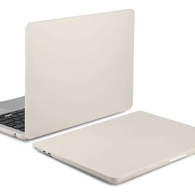 Alt view image 3 of 5 - Yebiseven Case for MacBook Air 15 inch 2024/2023, Hard Shell with Keyboard & Trackpad Protector, OTG Adapter & Camera Cover, Cream Rock Grey
