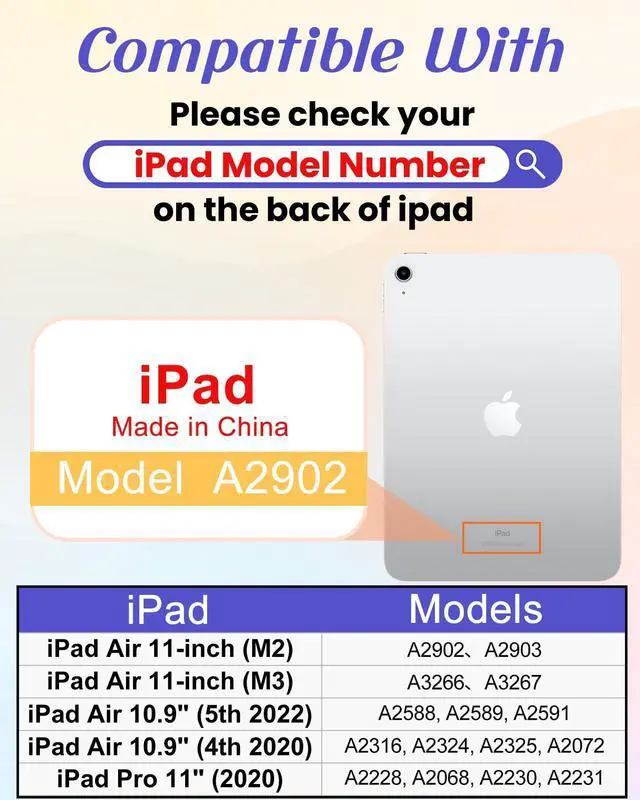 Alt view image 2 of 5 - Kidcube for iPad Air 11 Inch Case M3/M2, Air 5th/4th Generation Cases 10.9'', Pro 11'' 2020 - Women Girls Aesthetic Cute Rotating Stand Folio Cover with Pencil Holder & Card Slot Cool Frog Mushroom