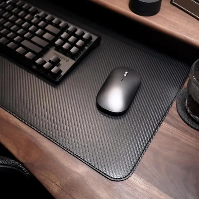 Alt view image 5 of 5 - Ultra Thin Gaming Desk Pad Mat, Carbon Fiber Texture Large Mouse Pad, for Home Office Protection and Decor, Double Sided(B,31.5"x15.8")