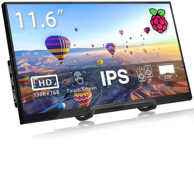 Main image of HAMTYSAN 11.6 Inch Raspberry Pi Screen FHD 1366x768 Touchscreen Monitor IPS Second Screen Display with Dual-Speakers for Raspberry Pi 5/4/3/2/ Win11/10/8/7 Jetson Nano