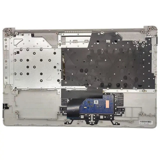 Alt view image 2 of 5 - Replacement Upper Case Palmrest for HP 17-by 17-CA 17T-by 17Z-CA Series Laptop Touchpad Backlight Keyboard Assembly Top Cover L92787-001 6070B1308113 Non-PTP Function Natural Silver
