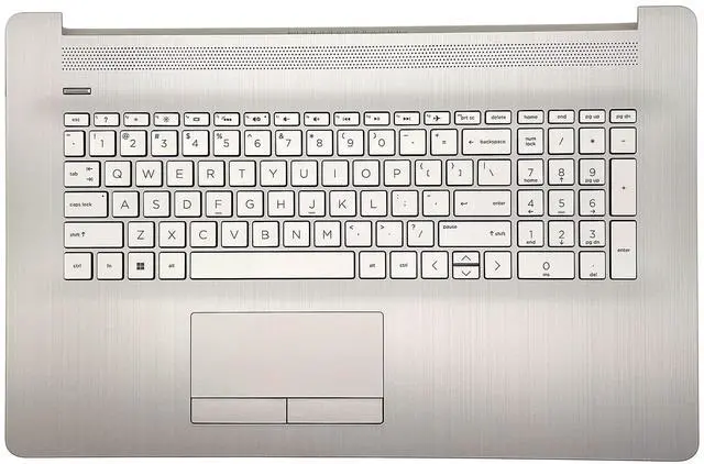 Main image of Replacement Upper Case Palmrest for HP 17-by 17-CA 17T-by 17Z-CA Series Laptop Touchpad Backlight Keyboard Assembly Top Cover L92787-001 6070B1308113 Non-PTP Function Natural Silver