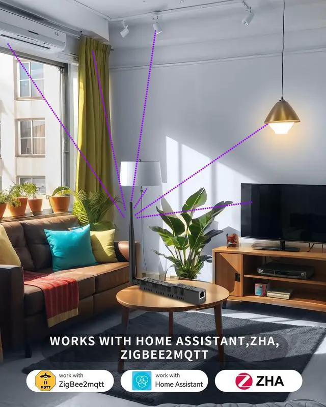 Alt view image 3 of 5 - SMLIGHT SLZB-06MG24 Zigbee 3.0 to Ethernet,USB,and WiFi Gateway Coordinator with PoE,Universal Gateway for Home Assistant/ Zigbee2MQTT/ZHA,Wireless Zigbee 3.0 USB Adapter