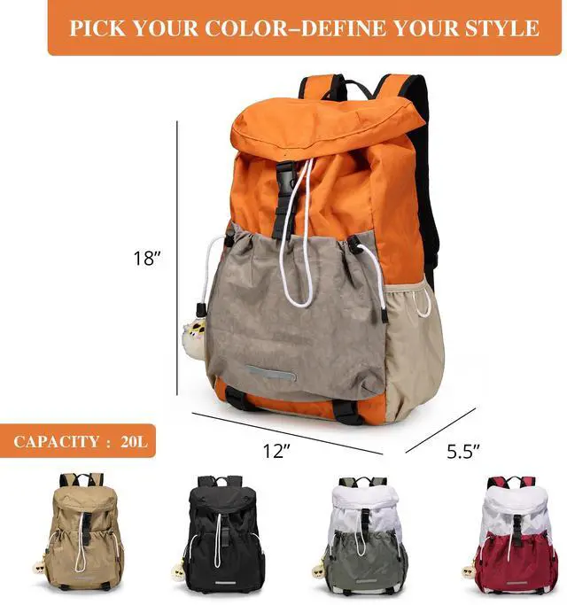 Alt view image 2 of 5 - Ankyery Drawstring Backpack for Teen Girls Boys, Work College Travel 17 Inch Laptop Backpack, Cute Back to School Bookbag, Casual Daypack for Middle High School University Daily Use Gym