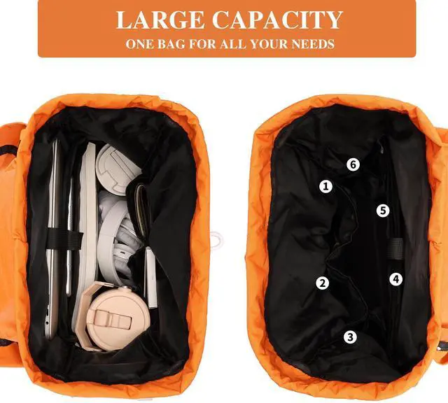 Alt view image 3 of 5 - Ankyery Drawstring Backpack for Teen Girls Boys, Work College Travel 17 Inch Laptop Backpack, Cute Back to School Bookbag, Casual Daypack for Middle High School University Daily Use Gym