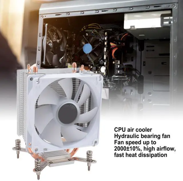 Alt view image 4 of 5 - Cuifati CPU Air Cooler 230w TDP 3pin 12VDC 2000RPM Hydraulic Bearing CPU Cooler with 90mm Fan for 775 1150 1151 1155 1156 1200 1700
