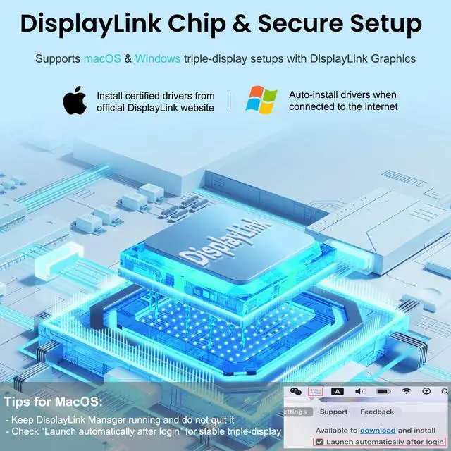 Alt view image 2 of 5 - GWSGUT 18.5'' Dual Portable Monitor FHD 1080P 100Hz USB-C HDMI External Folding Stacked Triple Monitor Built-in Stand Speakers for Laptop PC Windows Mac Portable Screen