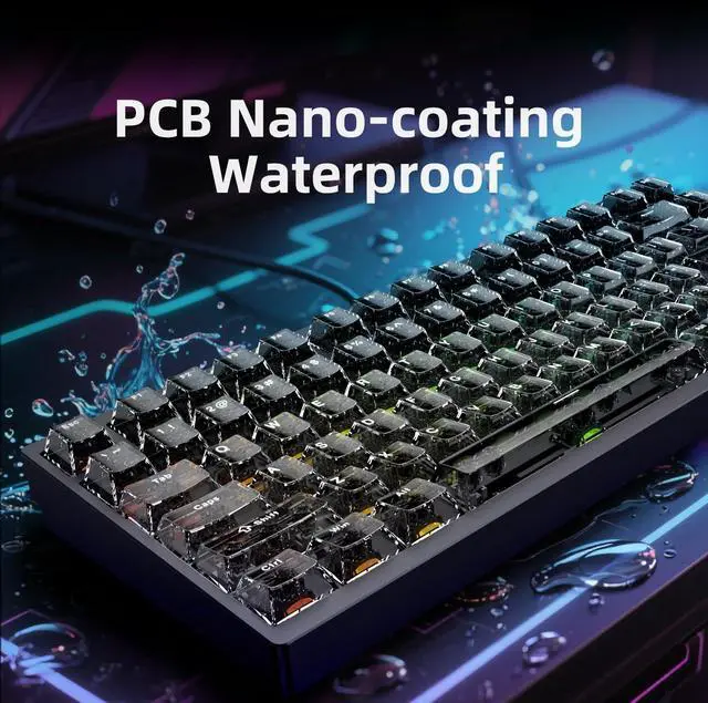 Alt view image 2 of 5 - IROK MG75MAX 81 Keys Wired Magnetic Switch Keyboard, 256KHZ Single Key Scan Rate, PCB Nano-Coating Waterproof, Hall Effect, 8KHZ/ARGB/CNC Aluminum Gaming Keyboard(Black)