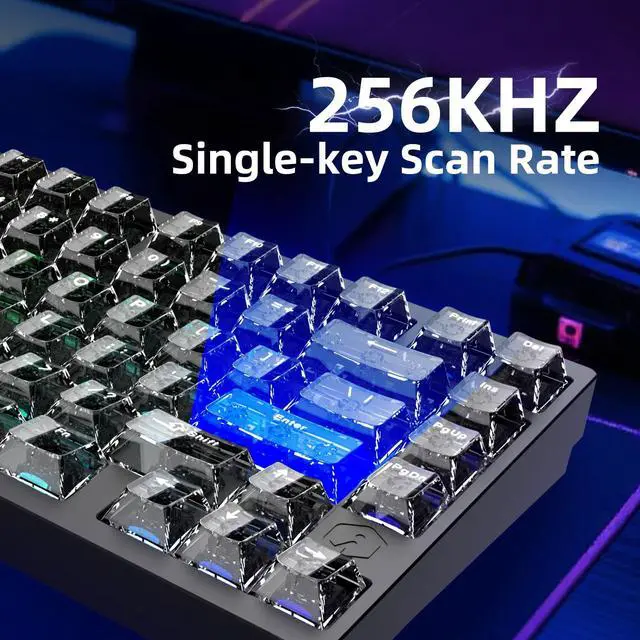Alt view image 5 of 5 - IROK MG75MAX 81 Keys Wired Magnetic Switch Keyboard, 256KHZ Single Key Scan Rate, PCB Nano-Coating Waterproof, Hall Effect, 8KHZ/ARGB/CNC Aluminum Gaming Keyboard(Black)