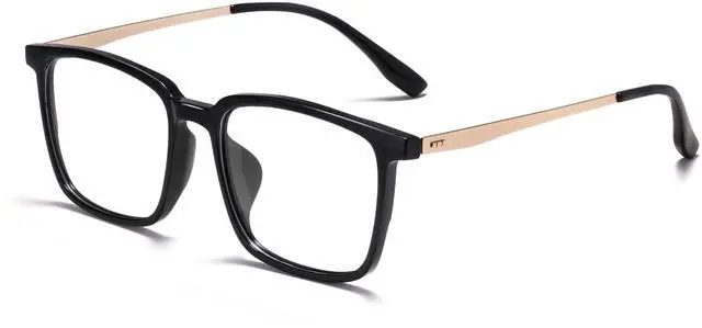 Main image of ZanyLen Blue Light Blocking Glasses for Men Large-sized Anti Glasses Reduce UV, Computer Eyeglasses Gaming Glasses Black/Golden Rectangular TR90