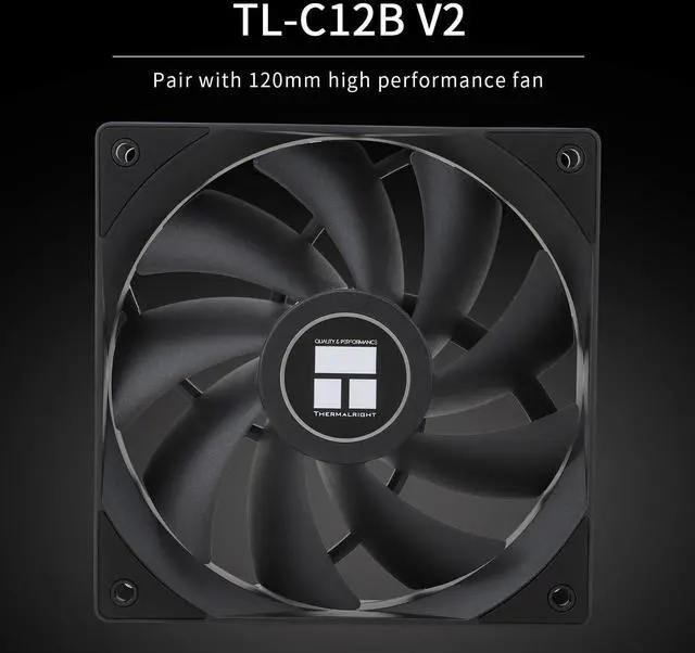 Alt view image 5 of 5 - Thermalright Phantom Spirit 120 CPU Cooler,Dual TL-C12B V2 PWM Fan, 7 Heat Pipes CPU Cooling,with 1500RPM Speed,for AMD AM4 AM5/Intel 1700/1150/1151/1200/2011/1851, PC Heatsink Cooler