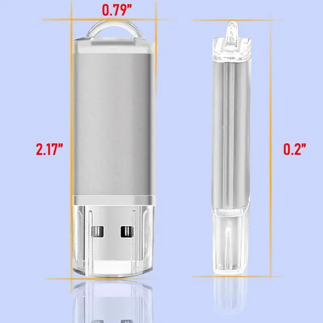 Alt view image 5 of 5 - USB Thumb Drive 8GB Flash Drives 20 Pack, Nicepicten Memorias USB 2.0 Memory Stick FAT32 Flash Zip Drive 8 GB Jump Drives Multipack Pendrive with Landards and Lables (Sliver 8GB, 20 Pieces)