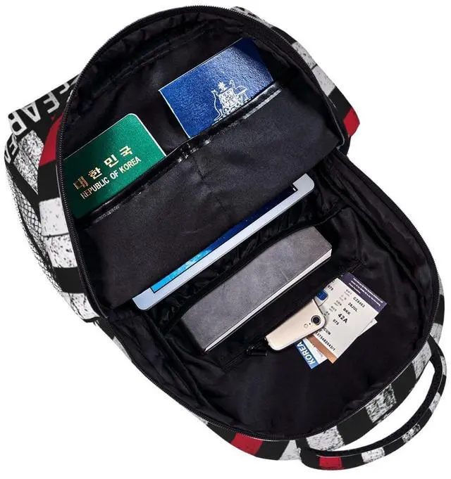 Alt view image 5 of 5 - KOSUES Faith Over Fear Patriotic Christian Cross American Flag Laptop Backpacks Double Shoulder Laptop Pack Bag Daypack Back Pack Bags Rucksack Computer Bag with Side Pockets Front Zipper Pockets