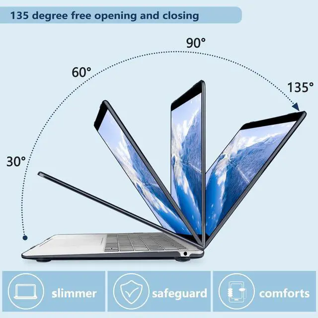 Alt view image 5 of 5 - MecBevia Compatible with MacBook Air 13.3 inch Case 2021-2018 Release A2337 M1 A2179 A1932 Touch ID, Plastic Hard Shell&Keyboard Cover&Screen Protector&Webcam Cover&Type-C Adapter, Colorful Flowers