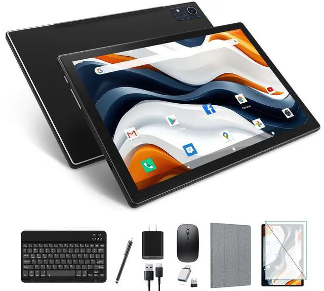 Main image of Latest 2025 Android 14 Tablet, 128GB+16(8+8 Expand) GB/512GB Expand, Octa-Core Tablets with 5G WiFi, 8000mAh Battery, 10.1 inch Tablets with 21MP Camera, Tablet with Keyboard, Bluetooth, Mouse, Case