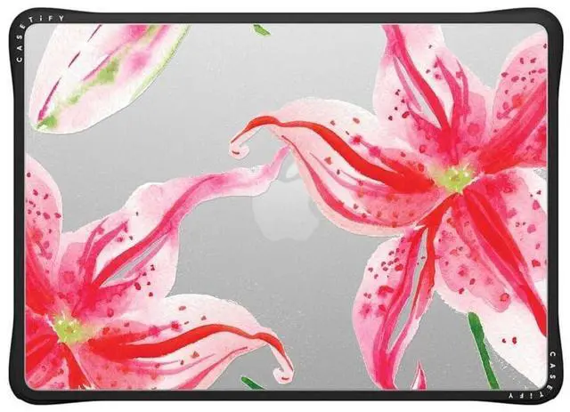 Main image of CASETiFY Impact MacBook Air 13.6" (M2-M4) Case [Cushioned Impact Corners/Scratch-Resistant/Anti-Slip Grip] - Stargazer Lily - Clear Black