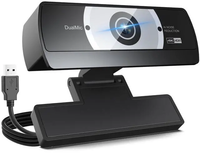 Main image of 4K Webcam for PC - 4K Ultra HD Computer Camera with PDAF Autofocus, AI Noise-Canceling Mic, USB Plug & Play, 80° FOV & Auto Lighting Correction for Laptop & Desktop (Social Streaming Video Call)