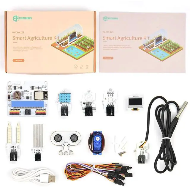 Main image of ELECFREAKS microbit Smart Agriculture Kit Micro:bit Sensor Starter Kit Octopus Series Sensor, DIY Programming STEM kit with Basic Coding Electronics Modules and Wiki Tutorial(Without Micro:bit)