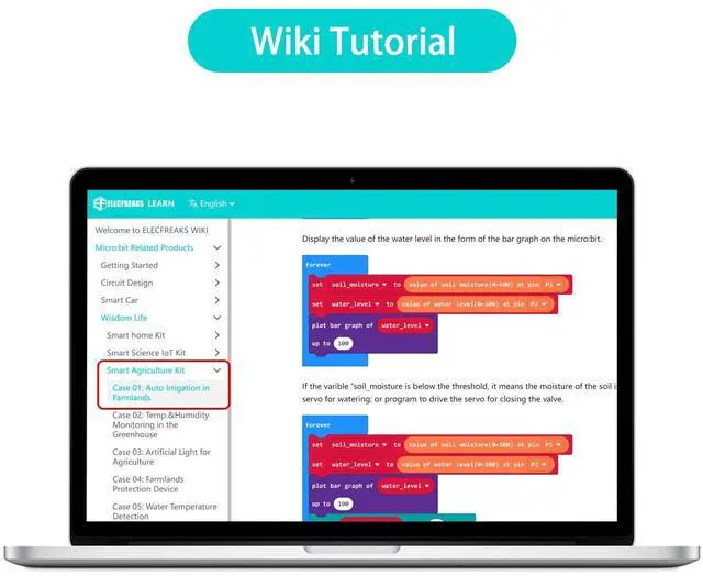 Alt view image 4 of 5 - ELECFREAKS microbit Smart Agriculture Kit Micro:bit Sensor Starter Kit Octopus Series Sensor, DIY Programming STEM kit with Basic Coding Electronics Modules and Wiki Tutorial(Without Micro:bit)