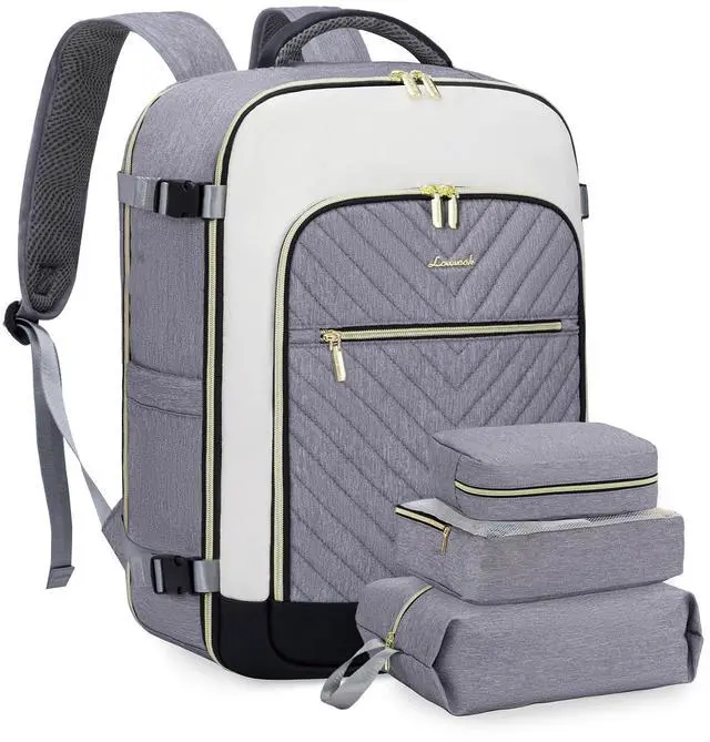 Main image of LOVEVOOK Large Travel Backpack for Women, TSA Carry on Backpack for Airplanes, 40L Personal Item Travel Bag for Women fits 17" Laptop,Waterproof Carry on Bag Airplane Approved with 3 Packing Cubes