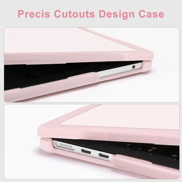 Alt view image 3 of 5 - MOSISO Compatible with MacBook Air 13 inch Case 2025 2024 2023 2022 M4 A3240 M3 A3113 M2 A2681, Soft TPU Bumper Anti-Fingerprint Hard Case&Keyboard Cover for MacBook Air 13.6 inch Case, Chalk Pink