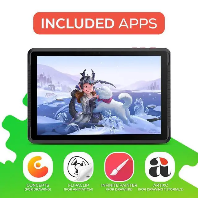 Alt view image 5 of 5 - PicassoTab A10 Drawing Tablet  No Computer Needed  Stylus Pen, Pro Drawing Apps & Tutorials  10" Screen, 6GB+128GB, Android 14  Portable, Standalone for Digital Graphic Artist, Student  A10