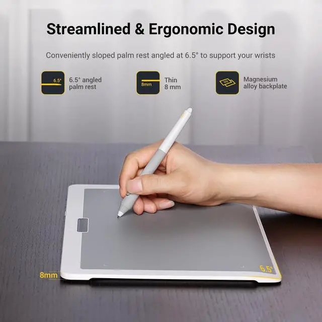 Alt view image 3 of 5 - Xencelabs Pen Tablet Medium Bundle SE v2, Graphic Tablet, Studio Level Drawing Tablet withTwo v2 Pens and Quick KeysHP Anyware Support, Private Bluetooth 5.0 Wireless Connection for Win/Mac/Linux