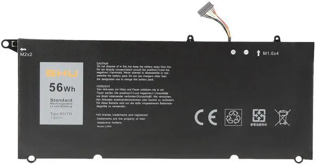Alt view image 2 of 5 - GHU New 45 Wh 90V7W 5K9CP Battery Compatible with Dell XPS 13 13D 9343 13-9343, XPS 13 9350 13-9350 XPS13-9350 13D-9343 DIN02 0DRRP 0N7T6 JHXPY DIN02 RWT1R,Li-ion 7.4V