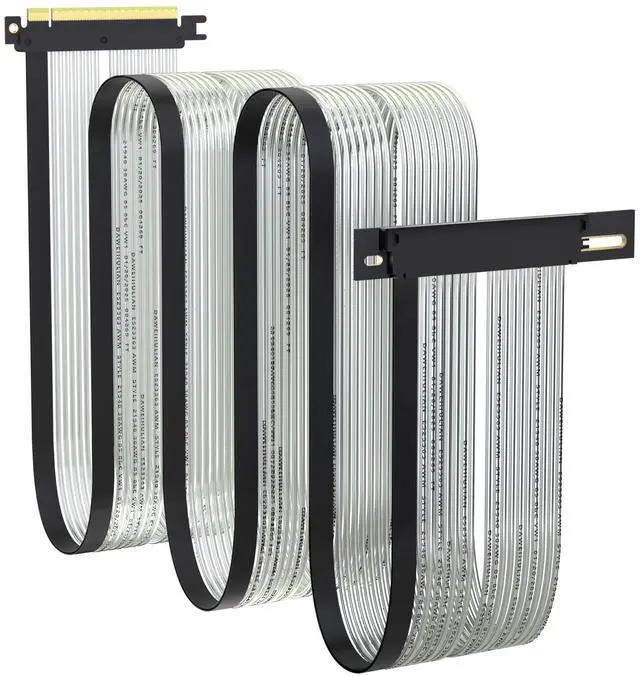 Main image of GLOTRENDS 1000mm PCIe 5.0 X16 Riser Cable Left Angle for GPU Server, Support Cascading to Extend Length, Industrial-Grade Performance