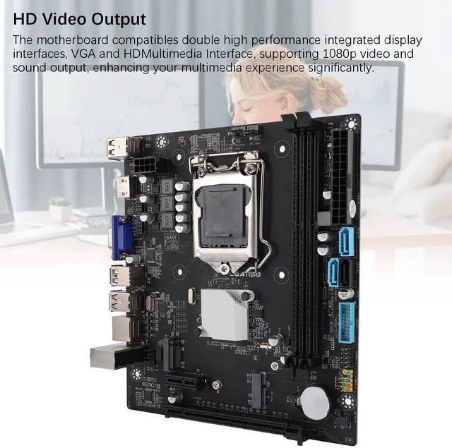 Alt view image 5 of 5 - B85M - A Motherboard, 2xDDR3 Memory Max 32GB, LGA1150 CPU, PCI E2.0X16, Serial ATA 3.0x2, VGA, HDMI, M.2 ATX Mainboard for Core i3, i5, i7 4th Gen