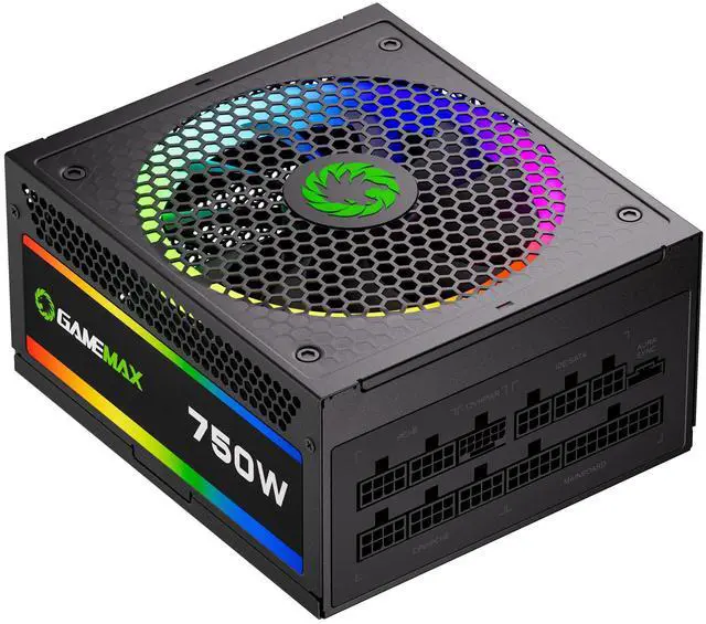 Main image of GAMEMAX 750W Fully Modular ARGB Power Supply, ATX3.0 & PCIE 5.0, 80 Plus Gold Certified, 105°C Japanese Caps, ATX Gaming Power Supply