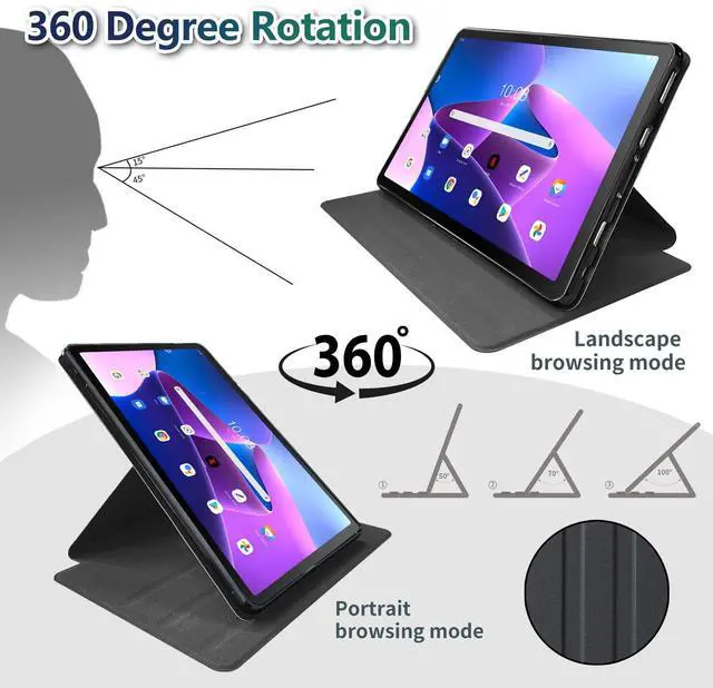 Alt view image 2 of 5 - DEGDFSGR for All-New Amazon Kindle Fire HD 10 Tablet (13th Generation, 2023 Release), Soft TPU Buffer PU Leather Cover, Auto Wake/Sleep 360° Swivel Stand for Kindle Fire 10, Starry Night Black Cat