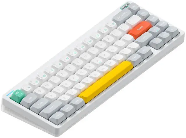 Main image of nuphy Halo65 V2 Wireless Mechanical Keyboard with PBT Keycaps,65% Hot Swappable Custom Gaming Keyboard Compatible with QMK/VIA,RGB Backlit,Gasket Structure,BT5.0/USB-C/2.4GHz,White-Raspberry Switches